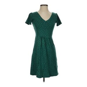 Boden Green Polka Dot Fit & Flare Dress $120 Retail US 4L Retro Cottagecore